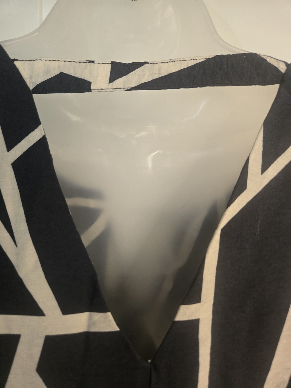 Banana Republic Navy And Cream Geometric Maxi Dress S - Picture 9 of 16